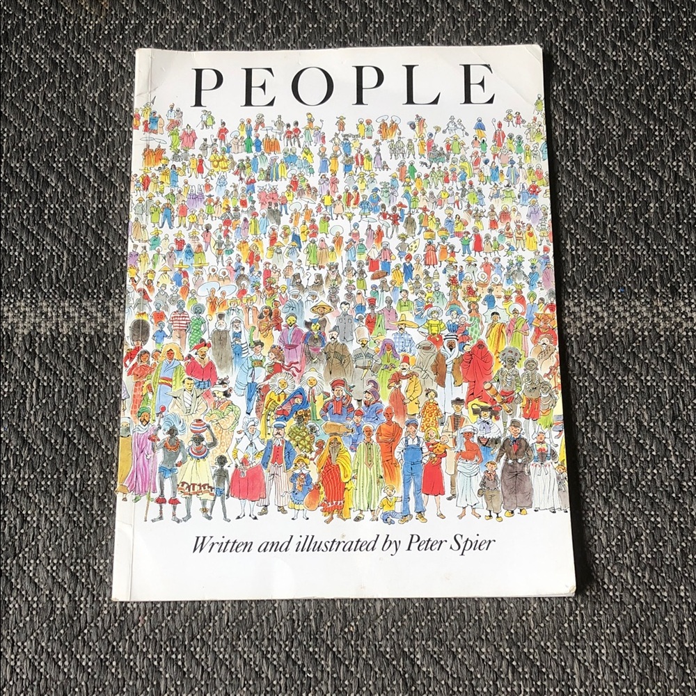 People by Peter Spier - Illustrated Children's Book (White Cover)